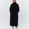 Amina - Frayed jacquard RD - BLACK