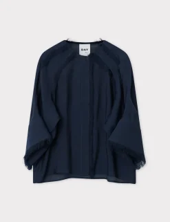 Cassie - Sheer Fringes - Dark Sapphire