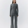 Kimmie - Shimmering Interlock - BLACK